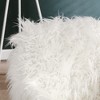 ORRD Modern Faux fur home office chair, fluffy chair for girls, makeup vanity Chair White - 3 of 4