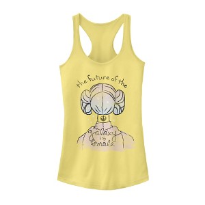 Juniors Womens Star Wars Princess Leia Future is Female Racerback Tank Top - 1 of 3