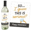 Big Dot of Happiness Just Engaged - Black and White - Engagement Party Decorations for Women and Men - Wine Bottle Label Stickers - Set of 4 - 2 of 4