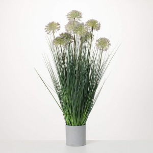 Sullivans Artificial 31" Medium Potted Puff Green Grass - 1 of 4