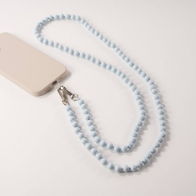 Hello Lux Wood Bead Phone Crossbody Strap - Blue: Cell Phone Accessory by GEMS