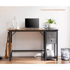 CAVINAS Home Office Desk 40" L Modern Computer Desk with 2 Storage Drawers, Shelf and Hook for Study, Work - 1 of 4