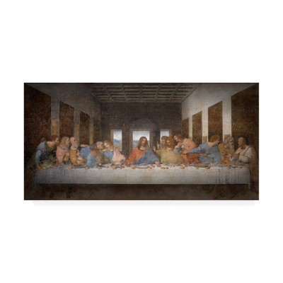 Leonardo Da Vinci 'The Last Supper' 16'' x 32'' Canvas Print
