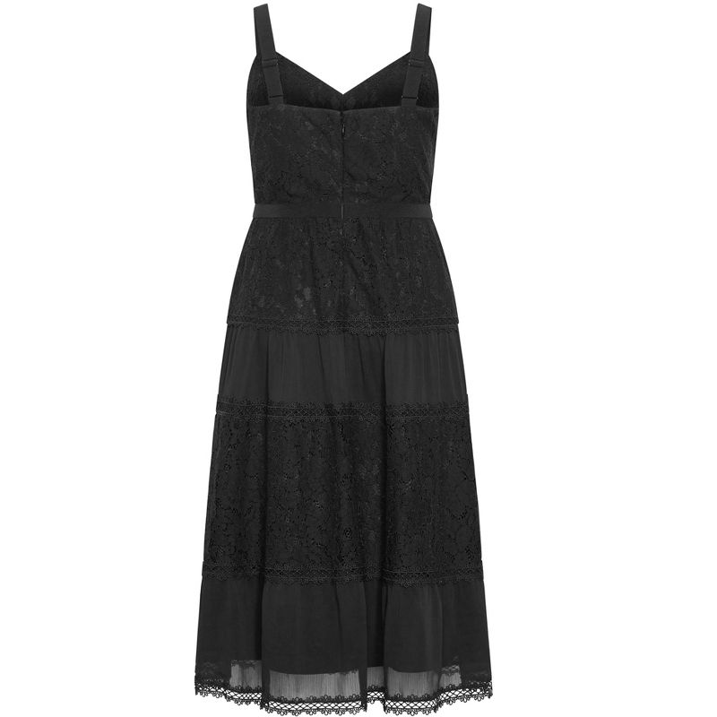Women's Plus Size Rosalyn Lace Dress - black | CITY CHIC, 4 of 6