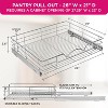 Hold N' Storage - Pull Out Pantry Cabinet Organizer with Anti Rust Chrome Finish, Heavy-Duty, Smooth Slide - 3 of 4
