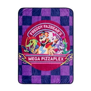Silver Buffalo Five Nights At Freddy's Mega Pizzaplex Fleece Throw Blanket | 50 x 60 Inches - 1 of 4