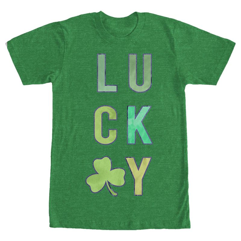 Men's Lost Gods St. Patrick's Day Lucky Tie-Dye Fill T-Shirt, 1 of 5