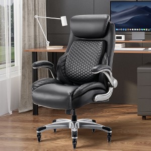 Ergonomic  Office Desk Chair, High Back Executive Chair with Lumbar Support for Home, Office- Black - 1 of 4