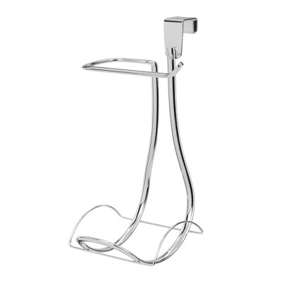 iDesign Over-the-Tank Toilet Paper Holder with Storage - Chrome