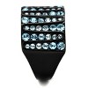 Slickblue Sea Blue Crystal Pave Stainless Steel Ring, Black Ion Plated, Stylish Women’s Jewelry, Sizes 5-10 - 4 of 4