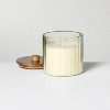 2 Wick Glass with Wooden Lid Jar Candle Cream 12oz - Hearth & Hand™ with Magnolia - 3 of 3