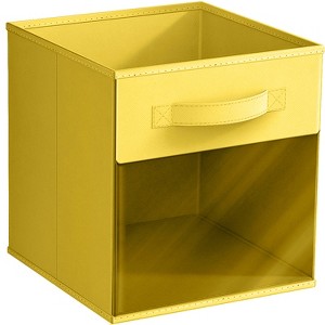 Sorbus 11 Inch Collapsible Fabric Storage Bin with Clear Window - for Organizing Clothes, Toys, Books, Shelves, Closets & more - 1 of 4