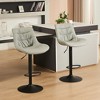 YOUNIKE Adjustable Swivel Counter Height Bar stools Set of 2 Modern Leather Island Barstools Seat Size 19.69"Wx15.75"Dx(22.83-32.28)"H - 2 of 4
