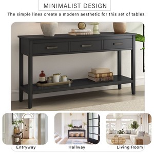 NicBex Contemporary Narrow Console Table with Storage,Entryway Table with Drawers & Bottom Shelf,Foyer Table for Entryway,Hallway,Living Room - 1 of 4