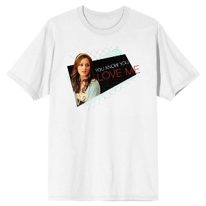 Gossip Girl Blair Waldorf You Know You Love Me Men's White Graphic Tee - 1 of 1