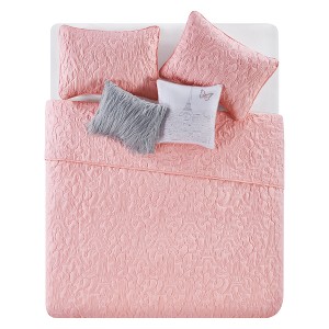 When In Paris Pink Quilt (Twin) - 4pc - VCNY Home