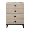 NicBex 4 Drawers Nightstand,Bedside Table with Diamond Shaped Black Metal Handles,Modern Side Table for Bedroom - 3 of 4