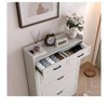 Wood Shoe Storage Cabinet with 3 Flip & 2 Slim Drawers, Hidden Organizer, Freestanding for Entryway with Narrow Rack - 2 of 4