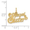 Black Bow Jewelry 14k Yellow Gold Special Sister Charm or Pendant, 21mm - 4 of 4