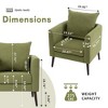 NicBex Fabric Upholstered Accent Chair with Wood Legs and Pillow,Modern Comfortable Arm Chairs for Bedroom,Reading Room - 3 of 4