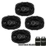 Kicker DSC6930 6x9-Inch (160x230mm) 3-Way Speakers, 4-Ohm bundle