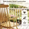 Tangkula Patio Rocking Chair Solid Wood Outdoor Porch Rocker Chair with Rubber Wood Frame Indoor Wooden Rocking Chair Natural - 2 of 4