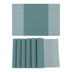 REGALWOVEN PVC Heat Resistant Washable Table Placemats 18 x 12 Inch 6 Pcs - 1 of 4