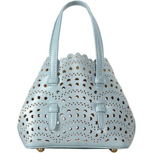 FATMOON Hollow Out Small Basket Bags for Women PU Leather Handbag with Inner Bag Shoulder Crossbody Bag for Beach Summer Travel - 1 of 4