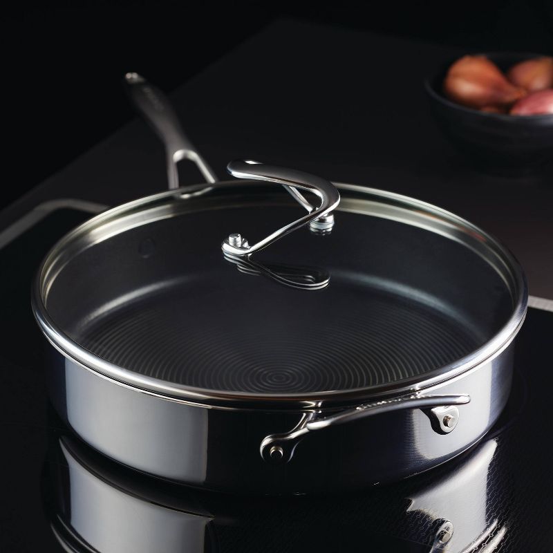 Circulon SteelShield C-Series 5qt Clad Tri-Ply Nonstick Saute Pan with Lid and Helper Handle, 4 of 7