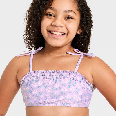 Cat & Jack Girls' Spring Ditsy Floral Bikini Set - Cat & Jack™ Lavendar M — фото 2