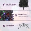 Prelit Artificial Christmas Tree, 4.5Ft Rose Gold Tinsel Fake Christmas Tree w/LED Warm White Lights & Metal Stand for Home, Office, Xmas Party Decor - 4 of 4