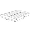 Homhougo 6 Inch Metal Platform Full Size Bed Frame Low Profile with Sturdy Steel Slats Support White - 2 of 4