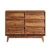 Grungis Wooden Dressers with Storage,4 Drawers Vintage-style and Bevel Design Double Dresser for Bedroom - 4 of 4