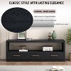 VYNXARIA Stylish TV Stand,Classic Design with Three Drawers and Spacious Surface,Versatile as TV Console or Side Cabinet,Black - 4 of 4