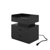 Grungis Modern Nightstand with 2 Drawers and Large Storage Space,Bedside Table with Adjustable LED Strip Light for Bedroom Living Room - 4 of 4