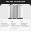 BalanceFrom Walk Thru Safety Gate for Baby and Pets, Doorways, Stairways, Hallways, Fits 29.1-38.5 Inch Openings, 36 Inch Height, Graphite - 2 of 4