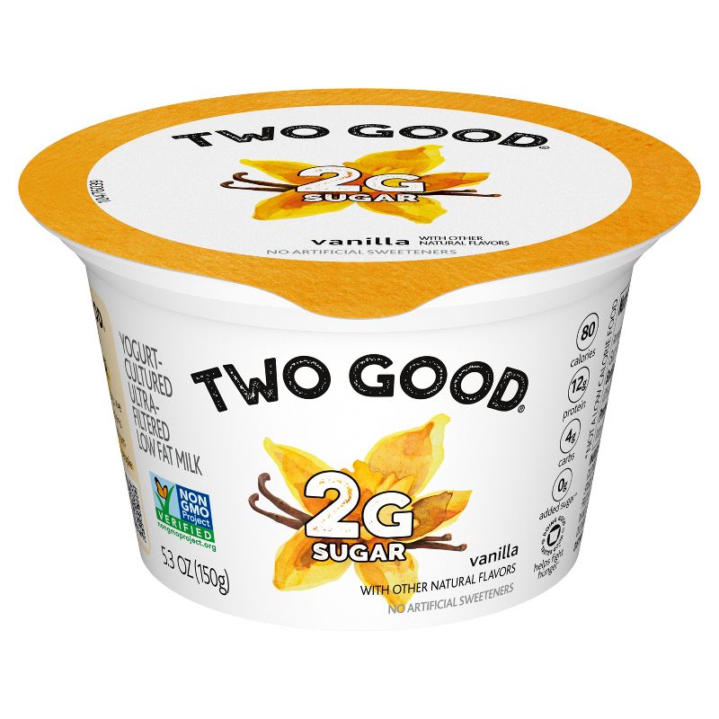 Two Good Low Fat Lower Sugar Vanilla Greek Yogurt - 5.3oz Cup, 3 of 15