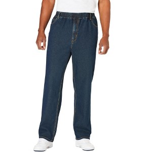 KingSize Men's Big & Tall Loose Fit Comfort Waist Jeans - 1 of 4