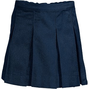 Lands' End Lands' End School Uniform Kids Solid Box Pleat Skirt Top of Knee - 1 of 2