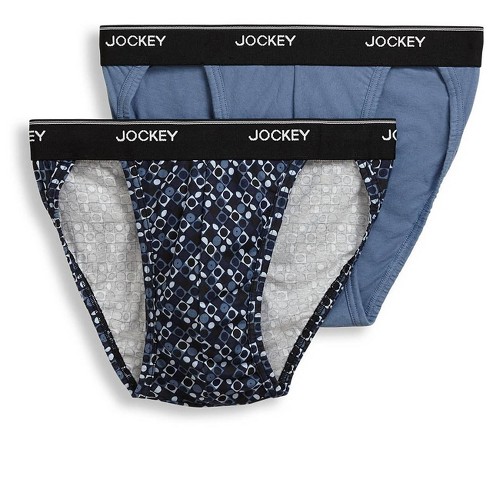 Jockey Mens Elance String Bikini 2 Pack Underwear String Bikinis 100%  Cotton M Sublime Geo/dusk : Target