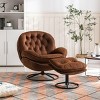 Streamdale Accent chair TV Chair Living room Chair with Ottoman-BROWN - 3 of 4