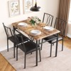 5-Piece Dining Set for 4 - Rectangular Table, Fits Small Spaces/Apartments - 2 of 4