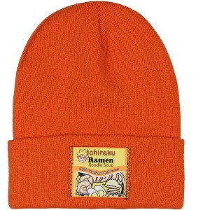 Naruto Shippuden Beanie Ichiraku Ramen Noodle Soup Cuff Knit Beanie Hat Cap - 1 of 4