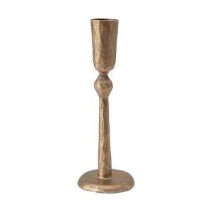 Storied Home Hand-Forged Metal Taper Holder, Antique Brass Finish - 1 of 4