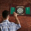 Toy Time Wooden Dartboard Cabinet Set - 18", Dark Walnut - 2 of 4