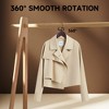 BP4U Premium Solid Wood Coat Hangers, Heavy Duty Non-Slip Hangers with 360° Swivel Hook & Contoured Shoulders, Space-Saving for Jackets & Suits - 3 of 4