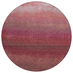 Red And Blush Ombre Washable Indoor Outdoor Area Rug - 1 of 4