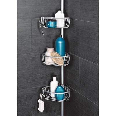 Eisenman Tension Pole  Corner shower caddy, First apartment essentials, Shower  caddy