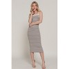 Slickblue Women’s Spring Sweater Dress, Straight Neck Stripe, Comfortable Fit, Multiple Color Options, Size S–L - 3 of 4