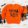 Simply Sage Market Women's Graphic Sweatshirt Resting Witch Face - 2 of 4